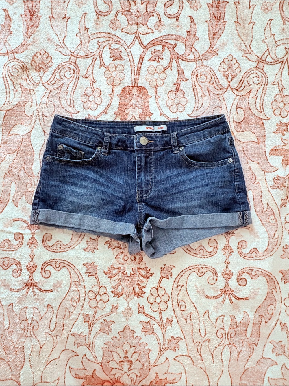 BONGO Dark Blue Rolled Cuff Denim Shorts